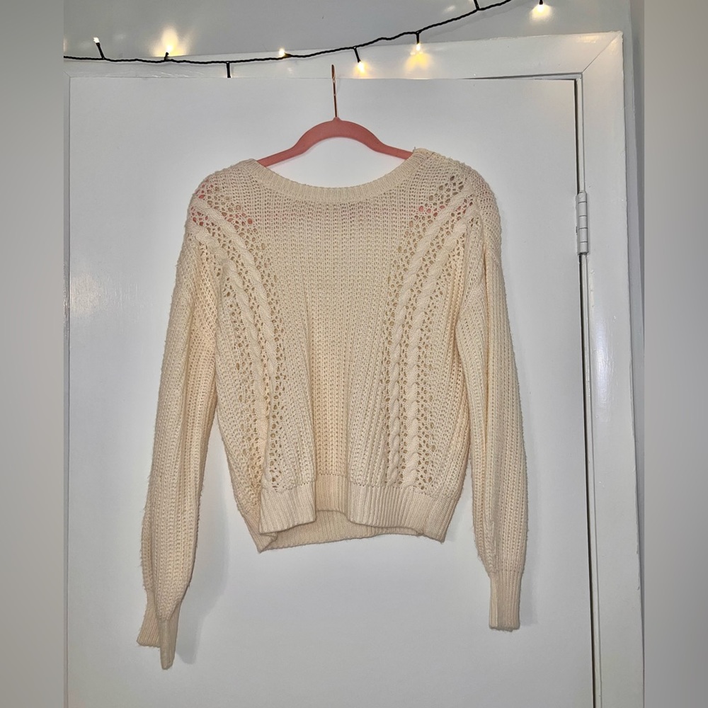 Cream knit sweater